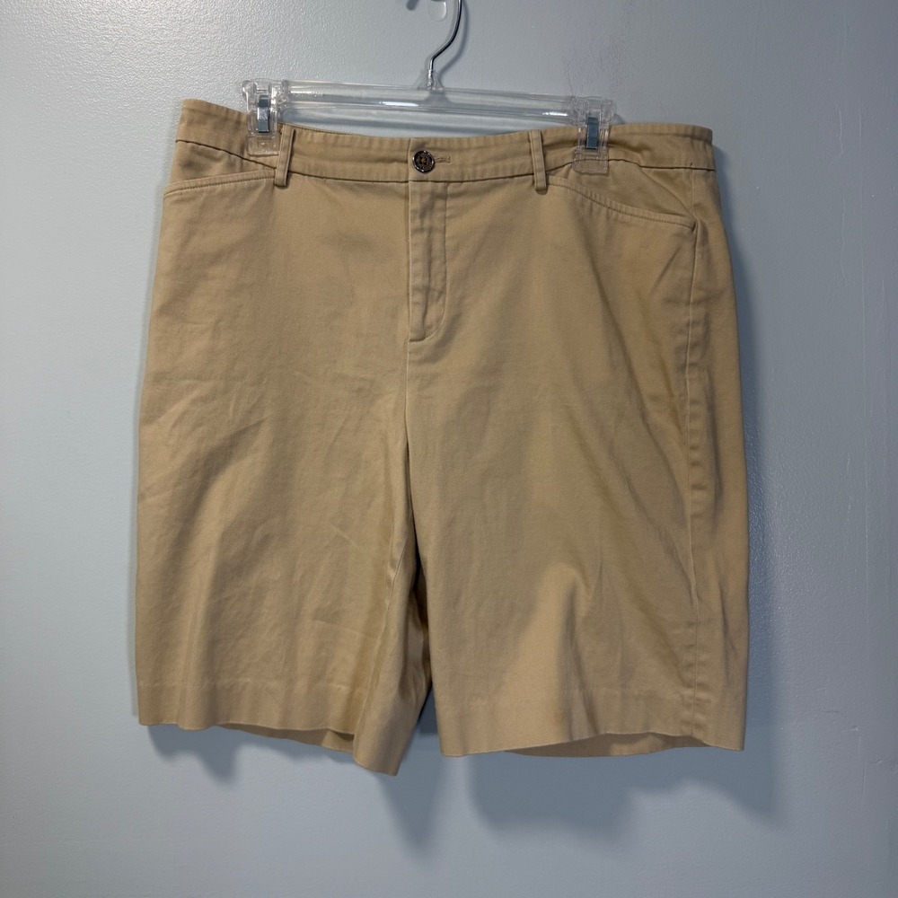 Lauren Ralph‎ Lauren Womens Tan Chino Bermuda Shorts Size 12 SKU-12295